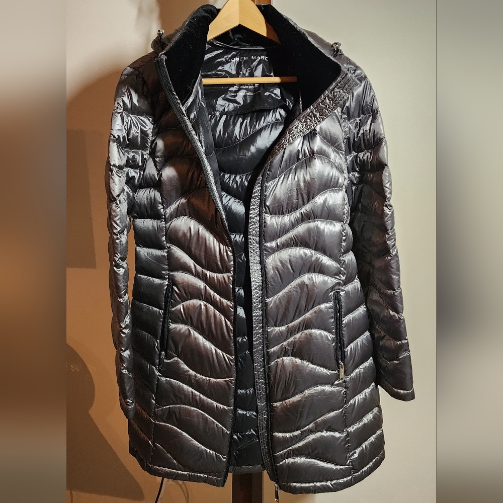 Andrew Marc Long puffer coat